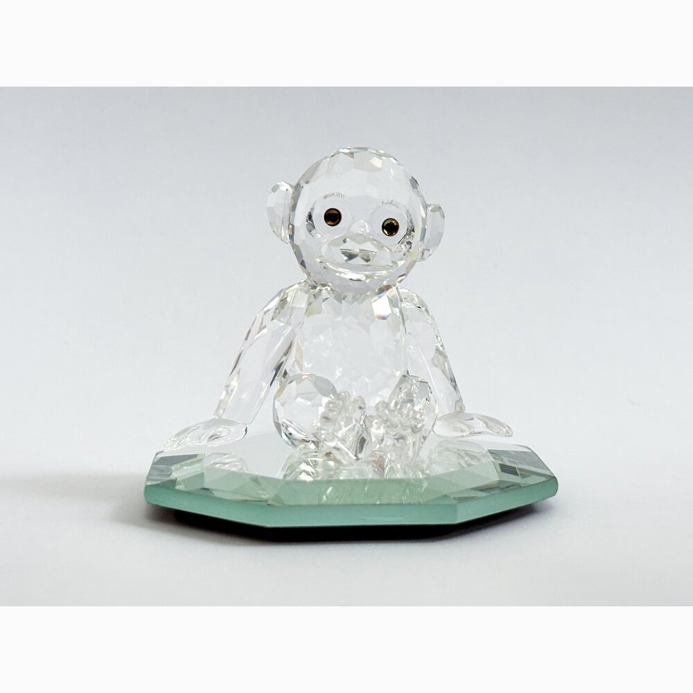 Swarovski Crystal Chimpanzee Monkey Figurine Retired 1998 African Wildlife